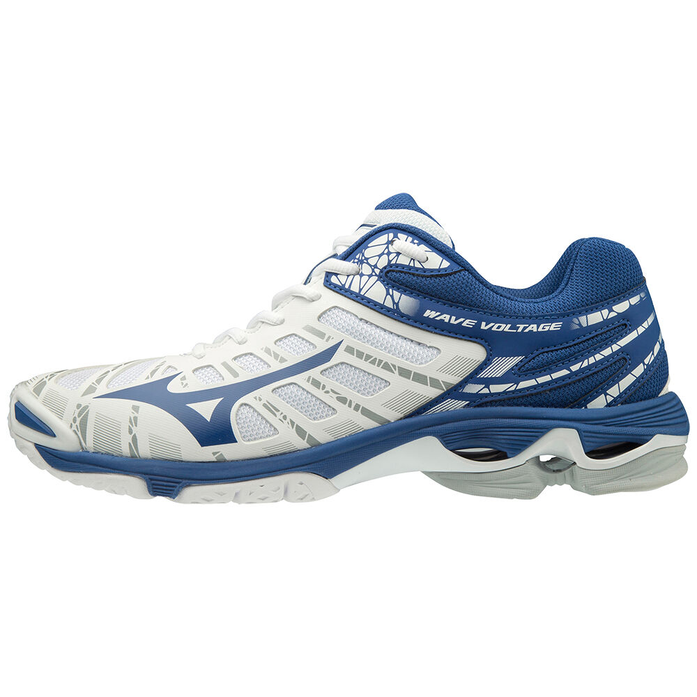 Mizuno WAVE VOLTAGE - Erkek Voleybol Ayakkabısı - Beyaz/Mavi Türkiye (LOBXEC-381)